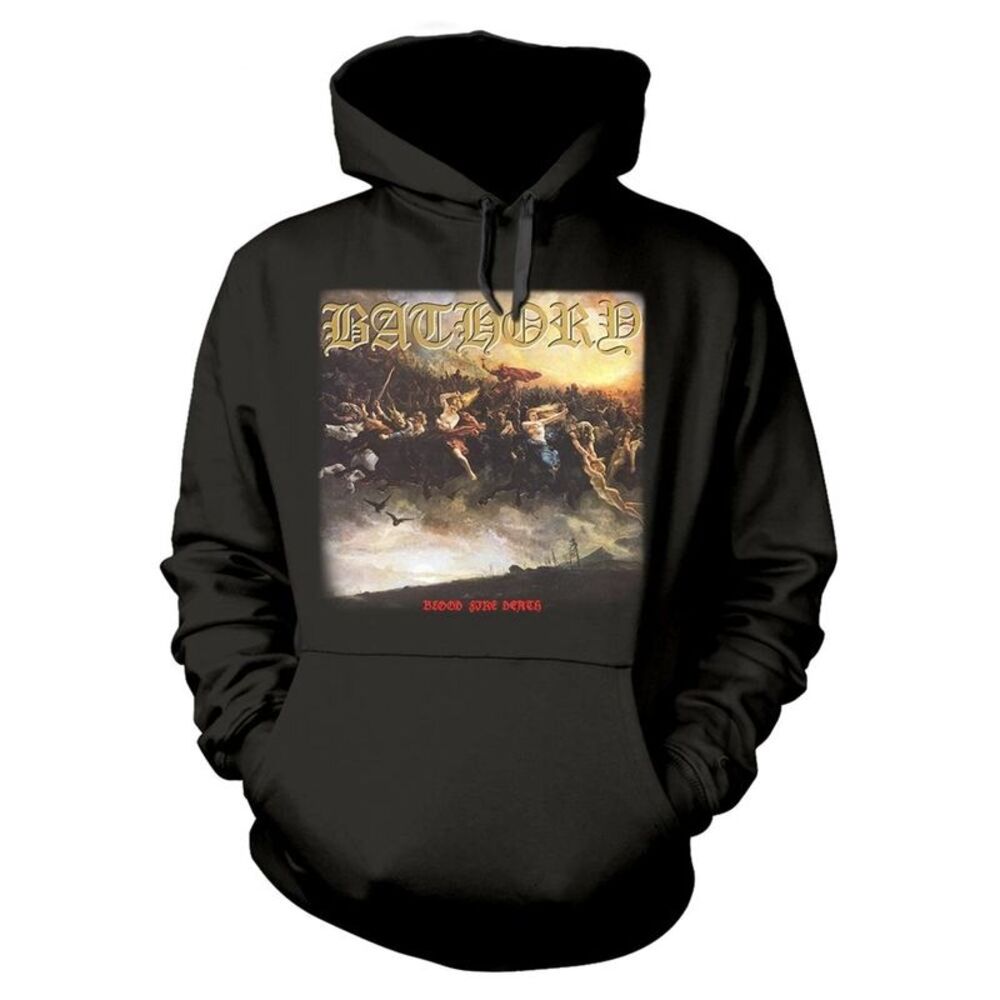 Bathory Unisex Adult Blood Fire Death Hoodie / Black
